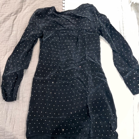 Anine Bing Dresses & Skirts - Anine Bing Rhinestone Black Long Sleeve Dress